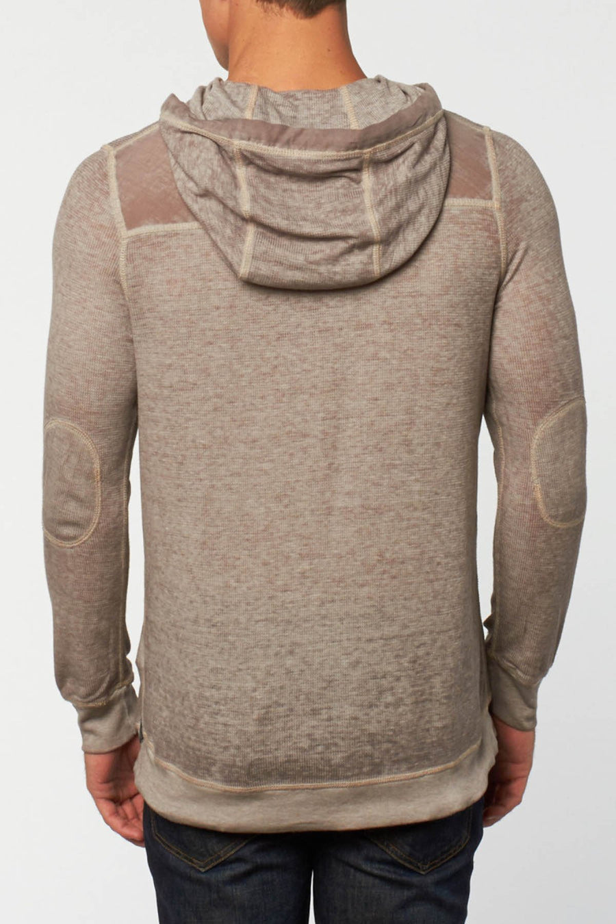 Cohesive & Co. Skalden Taupe Burnout Thermal Hoodie