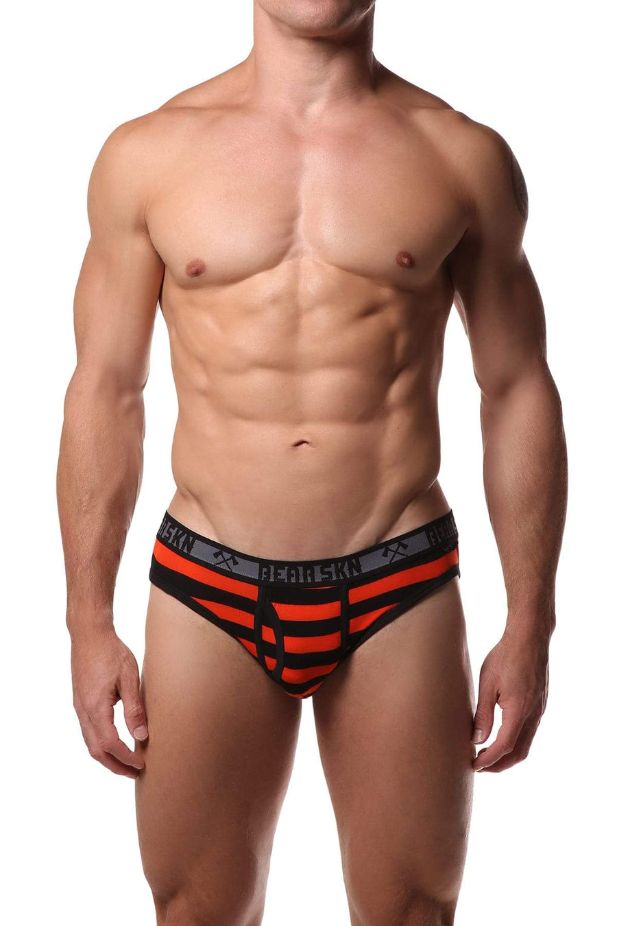 Bear Skn Tangerine Stripe Bamboo Brief