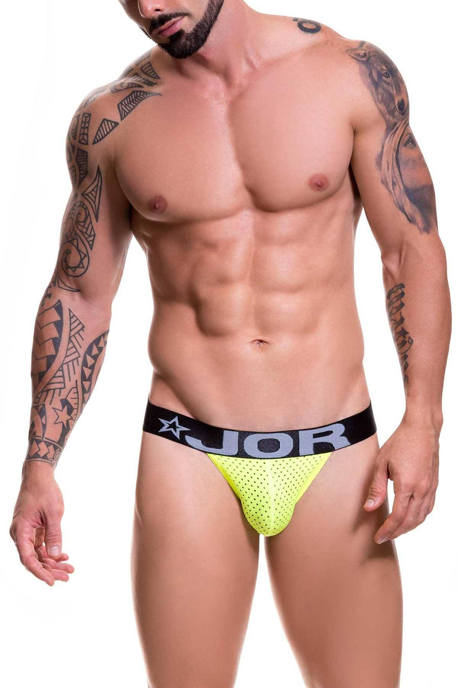 Jor Neon-Yellow/Black Cronos Jockstrap
