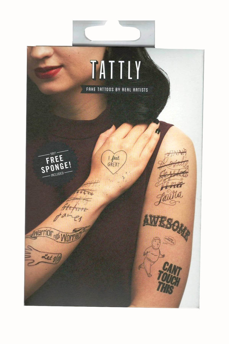 Tattly Single & Stoked Temporary Tattoo 8-Pack with Sponge