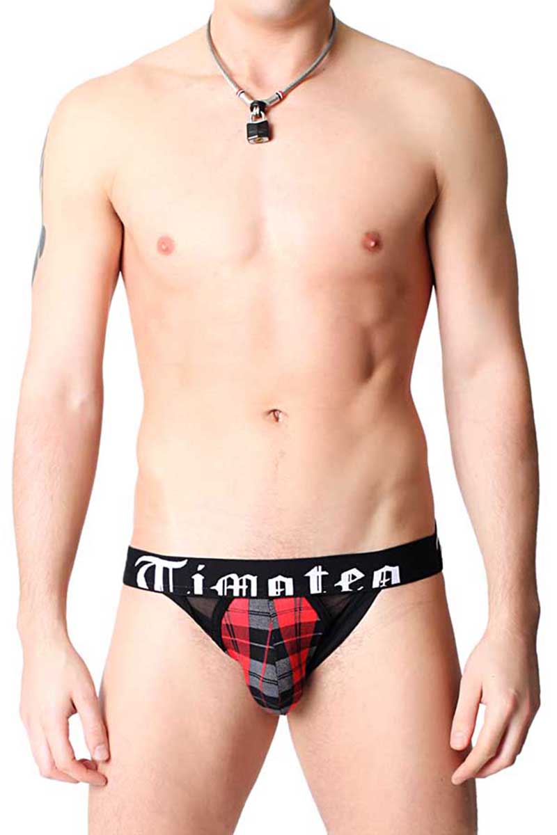 Timoteo Red Plaid Holiday Jockstrap