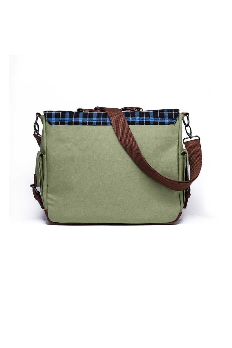 Something Strong Blue & Olive Messenger Bag
