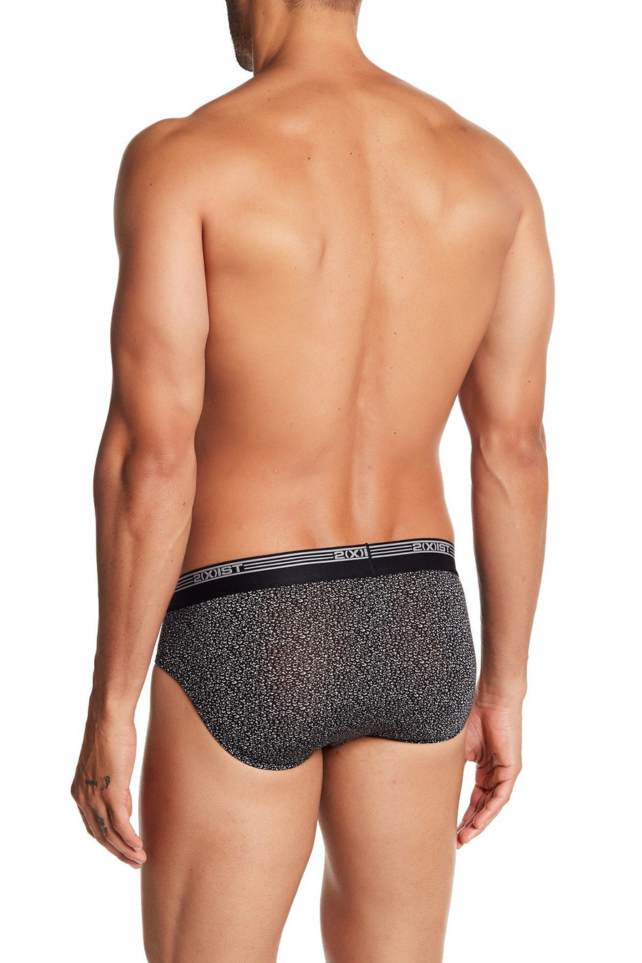2(X)IST Leopard Black Graphic Modal No-Show Brief