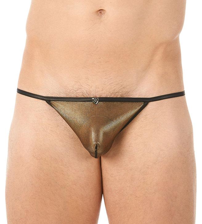 Gregg Homme Gold Mercury Metallic Mesh Pouch