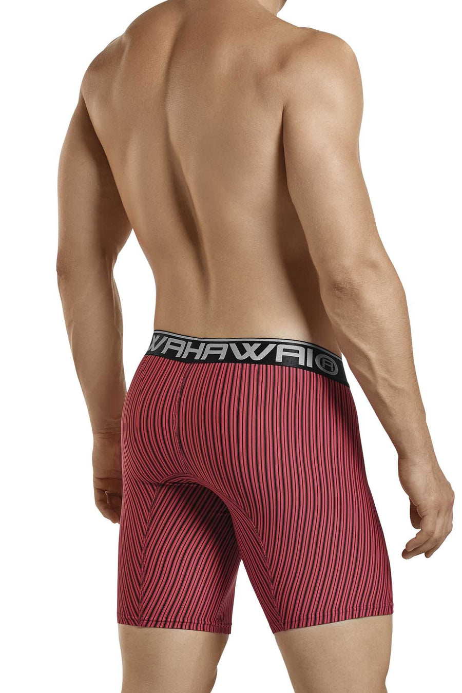 Hawai Black & Coral Stripe Boxer