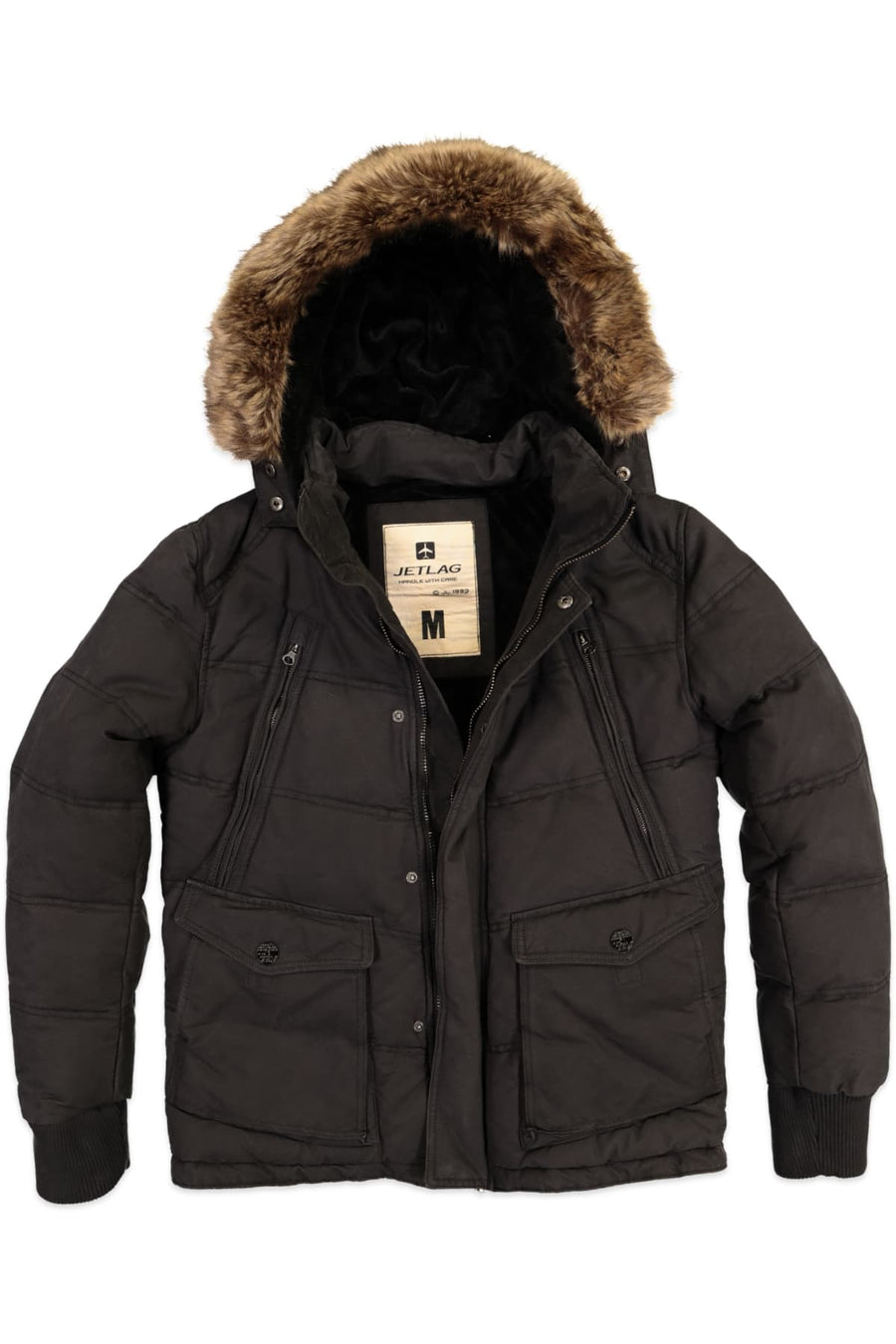 Jetlag Black Hooded Parka