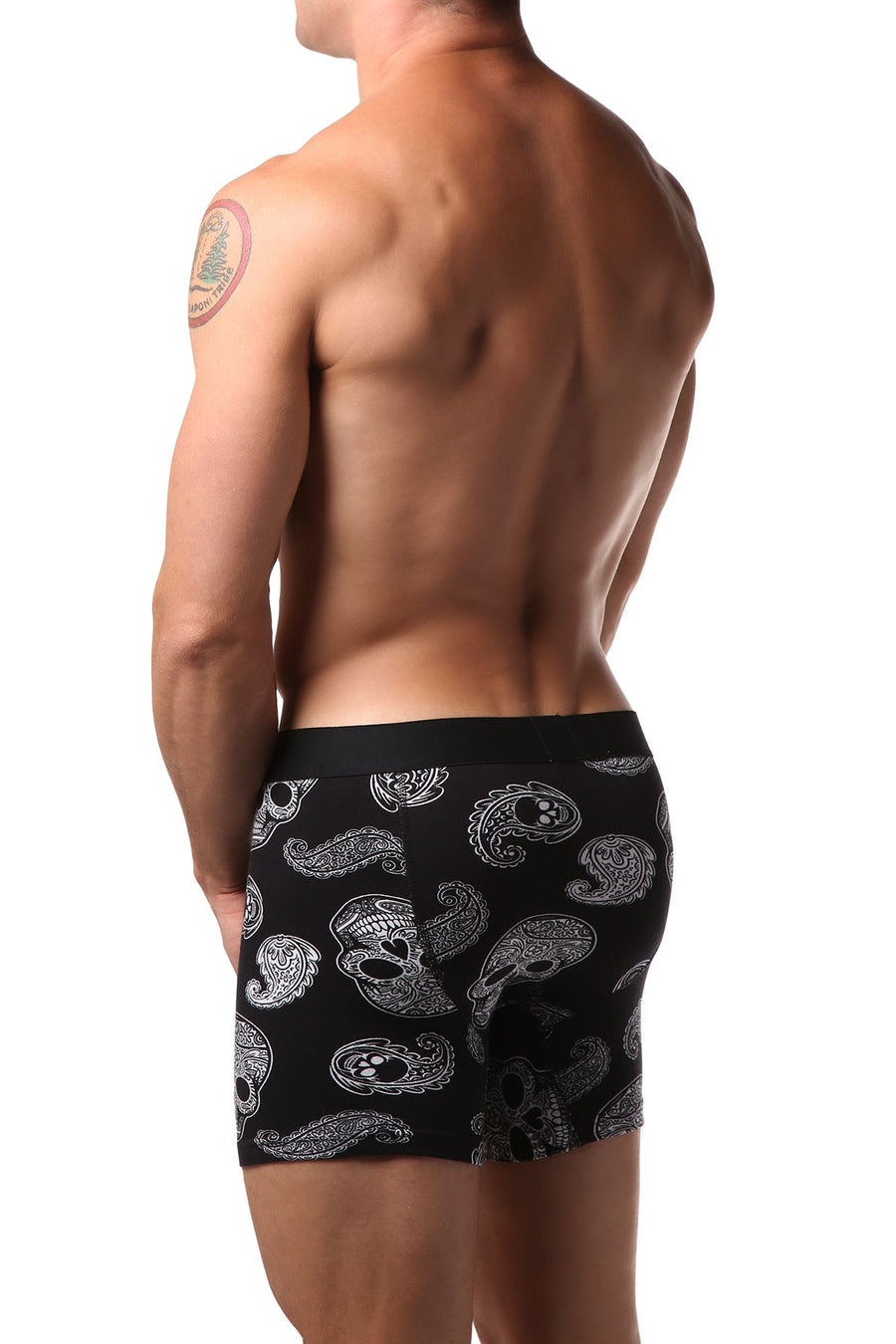 The Bottom Line Paisley Skull Boxer Short