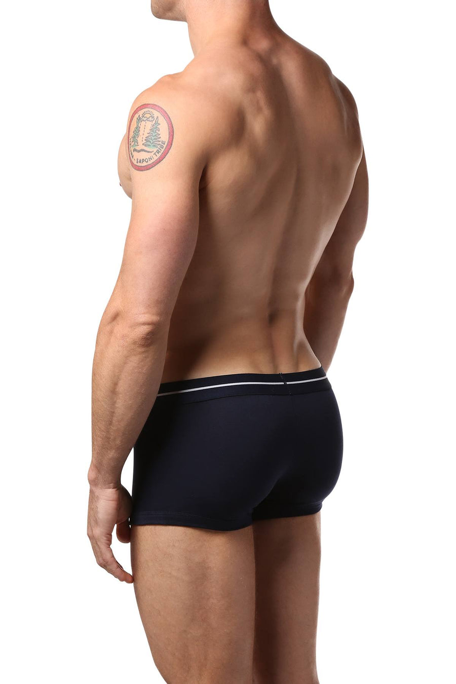 Papi Heather-Grey/Navy Nautical Brazilian Trunk 3-Pack