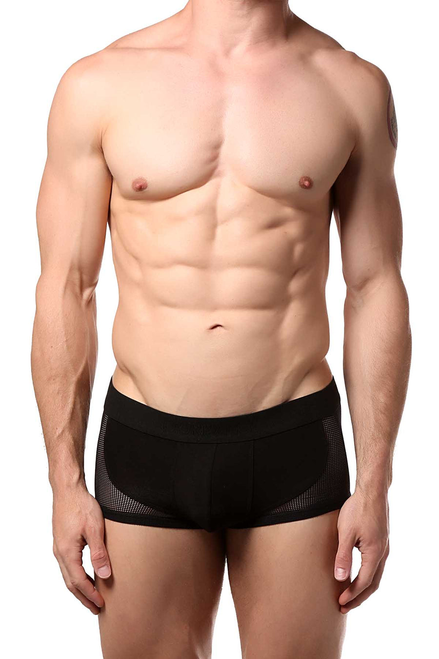 Doreanse Black Mesh-Panel Pouch Trunk