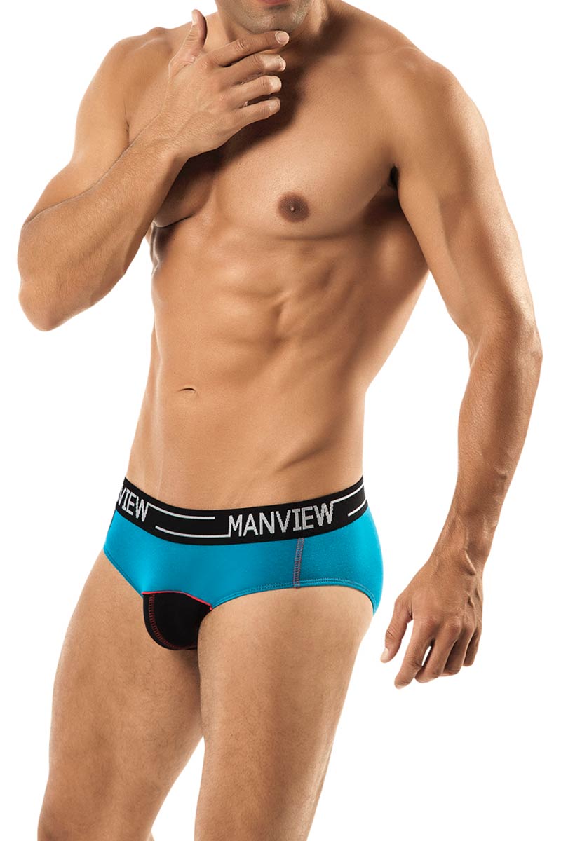 Manview Blue Stretch Cotton Poko Brief