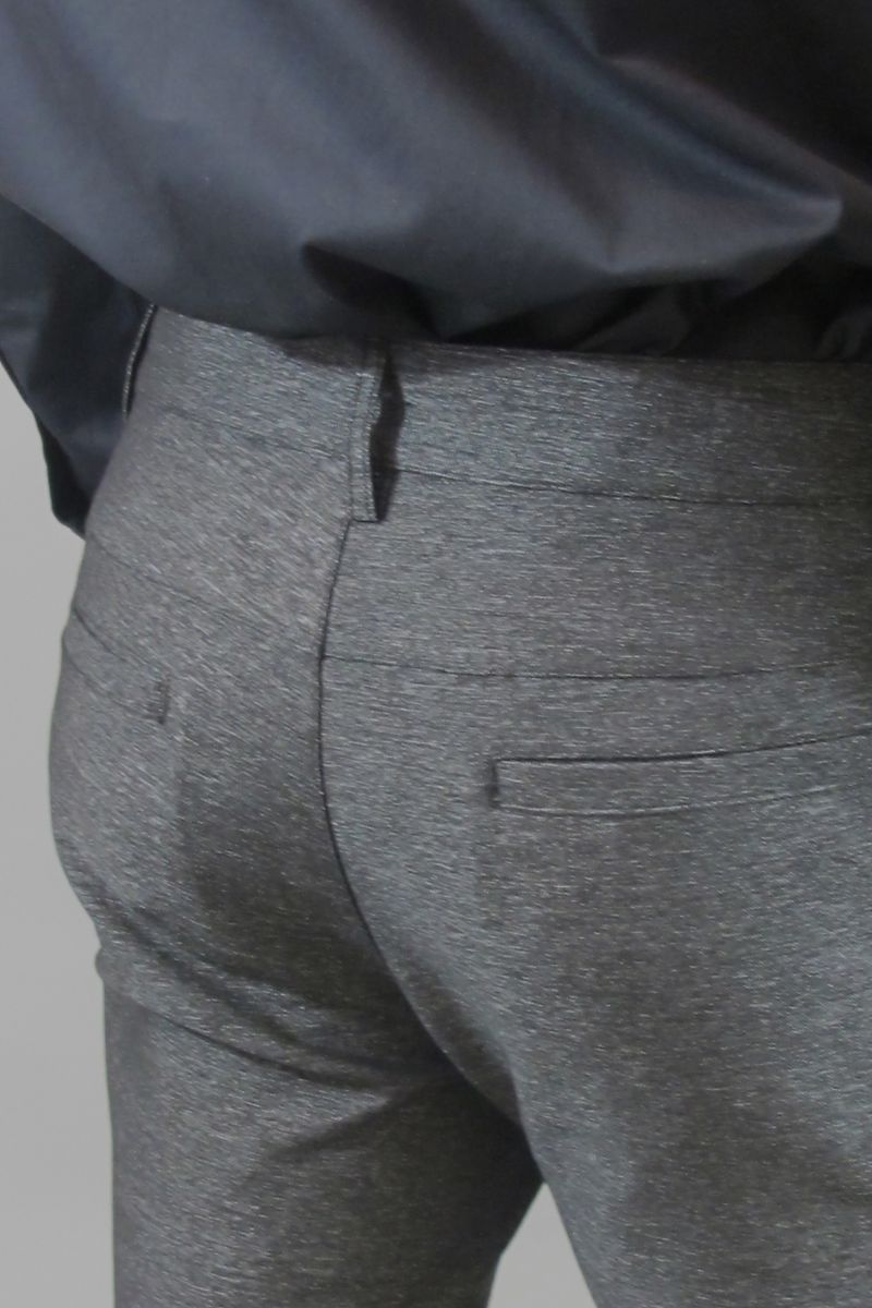 Smash Black Classic Pant with Leather Trim