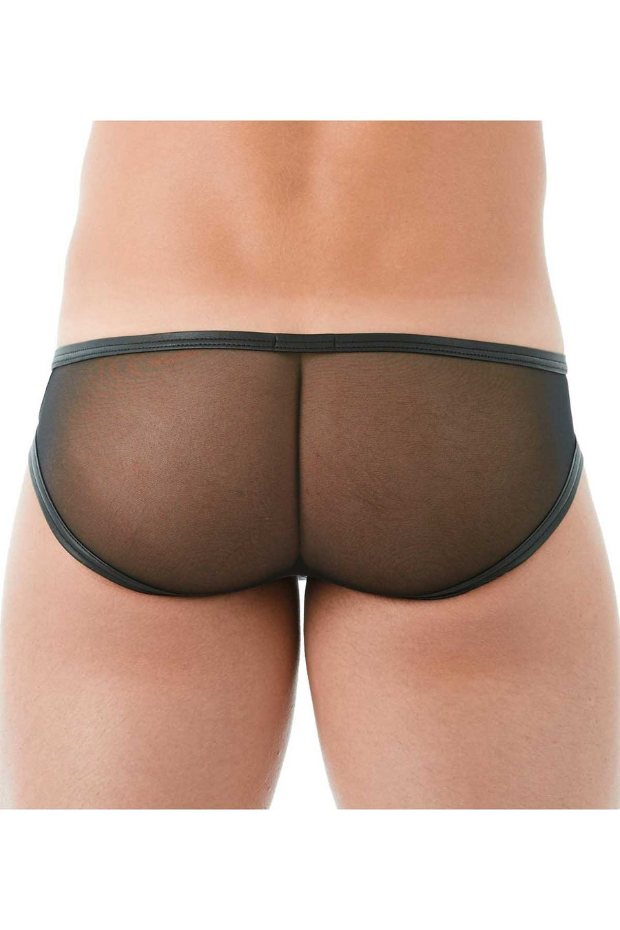 Gregg Homme Black Break-In Zipper Mesh Brief