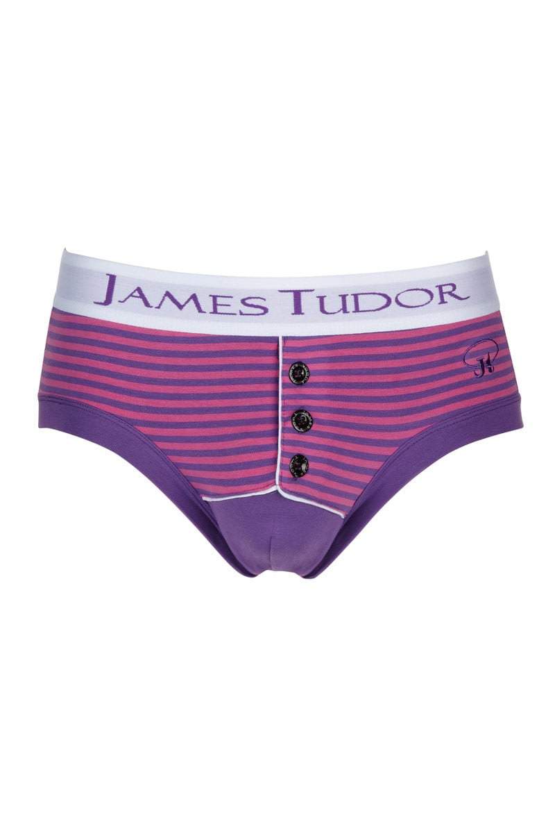James Tudor Pink & Purple Stripe Regal Brief