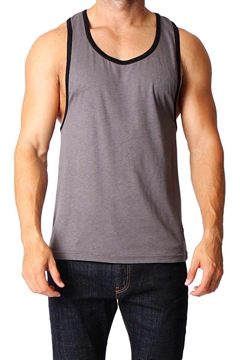 Timoteo Charcoal Grey & Black Freedom Tank
