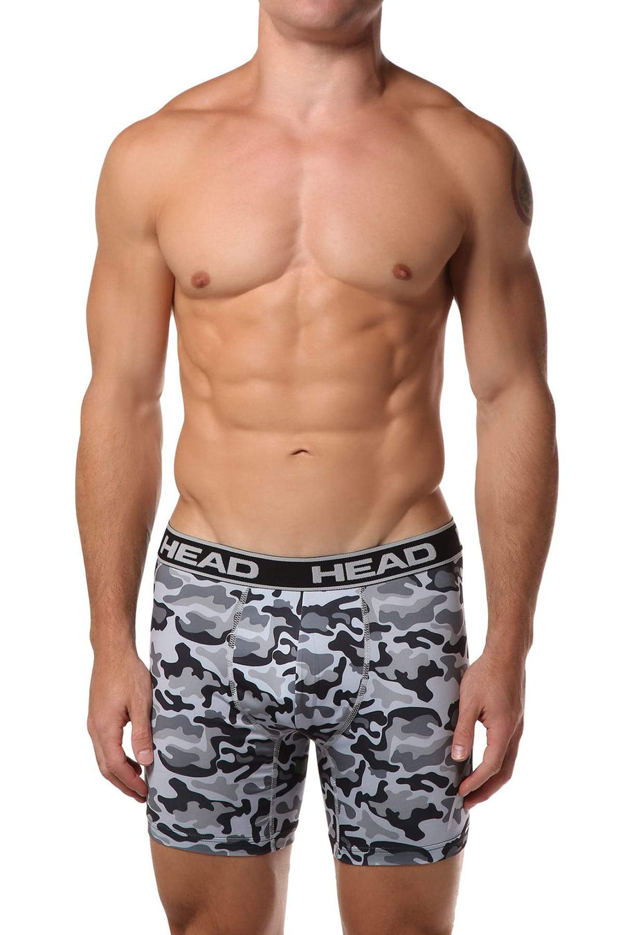 Head Grey Camoflauge Boxer Brief