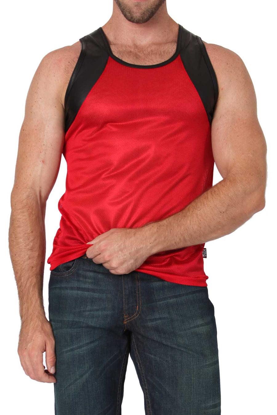 Timoteo Red Covert Harness Tank Top