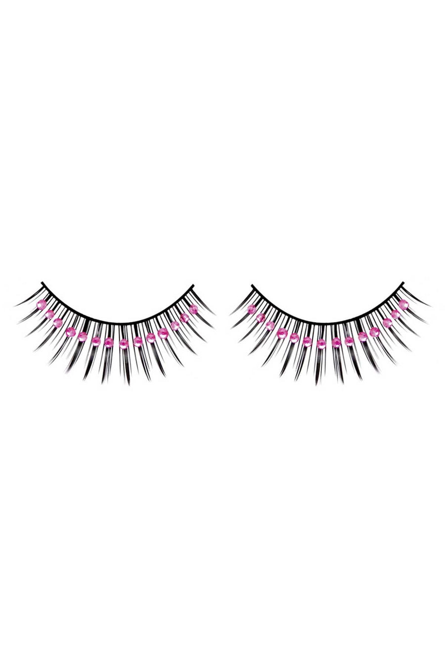 Baci Black with Pink Rhinestone Starlight Edition Eyelashes