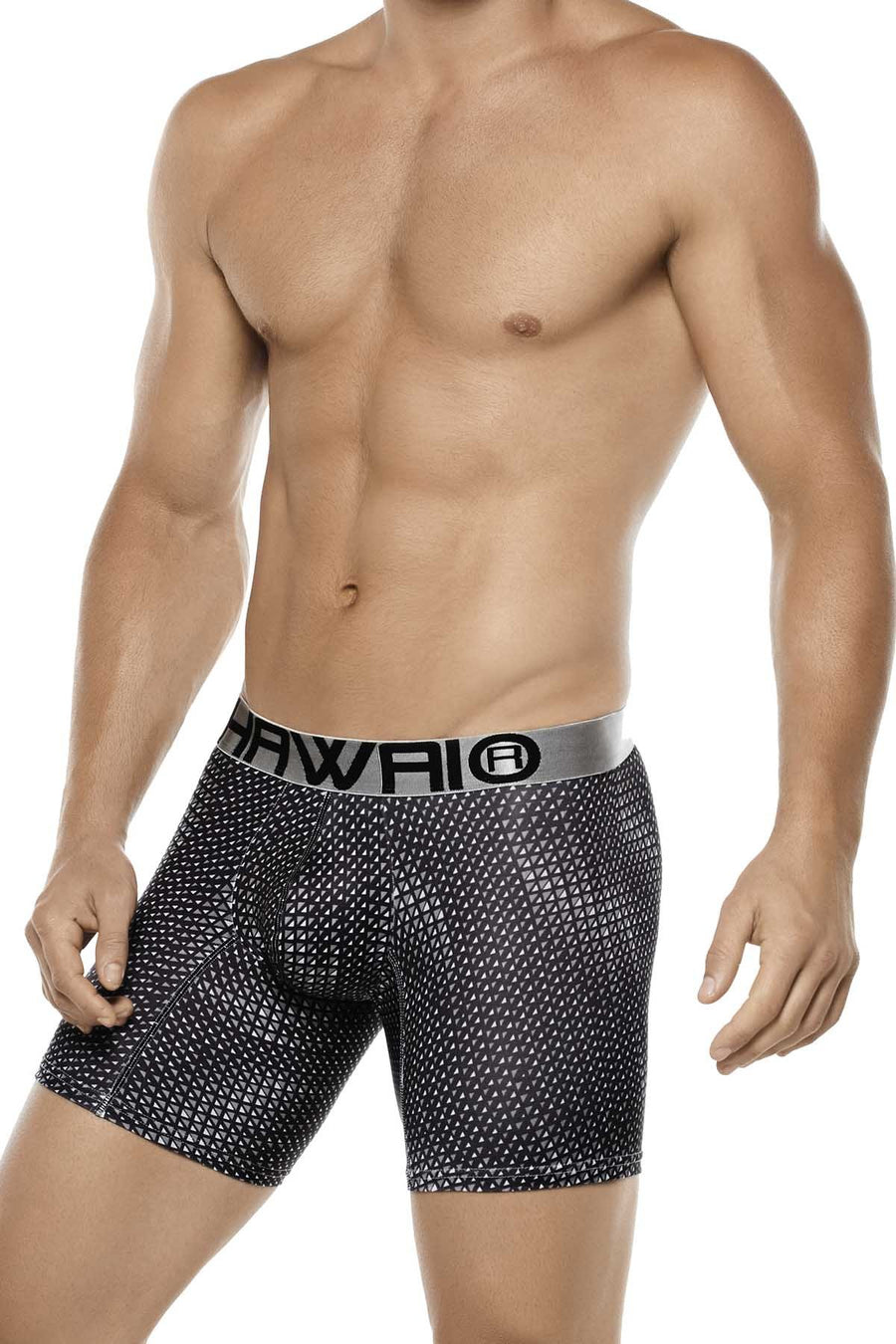 Hawai White Triangle Squares Boxer