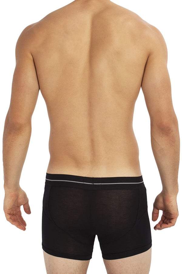 James Tudor Black Button-Fly Boxer