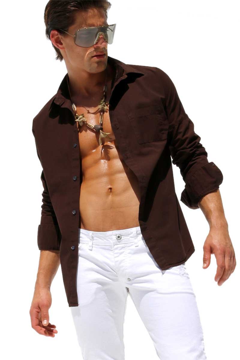 Rufskin Coffee Revolver Button Up