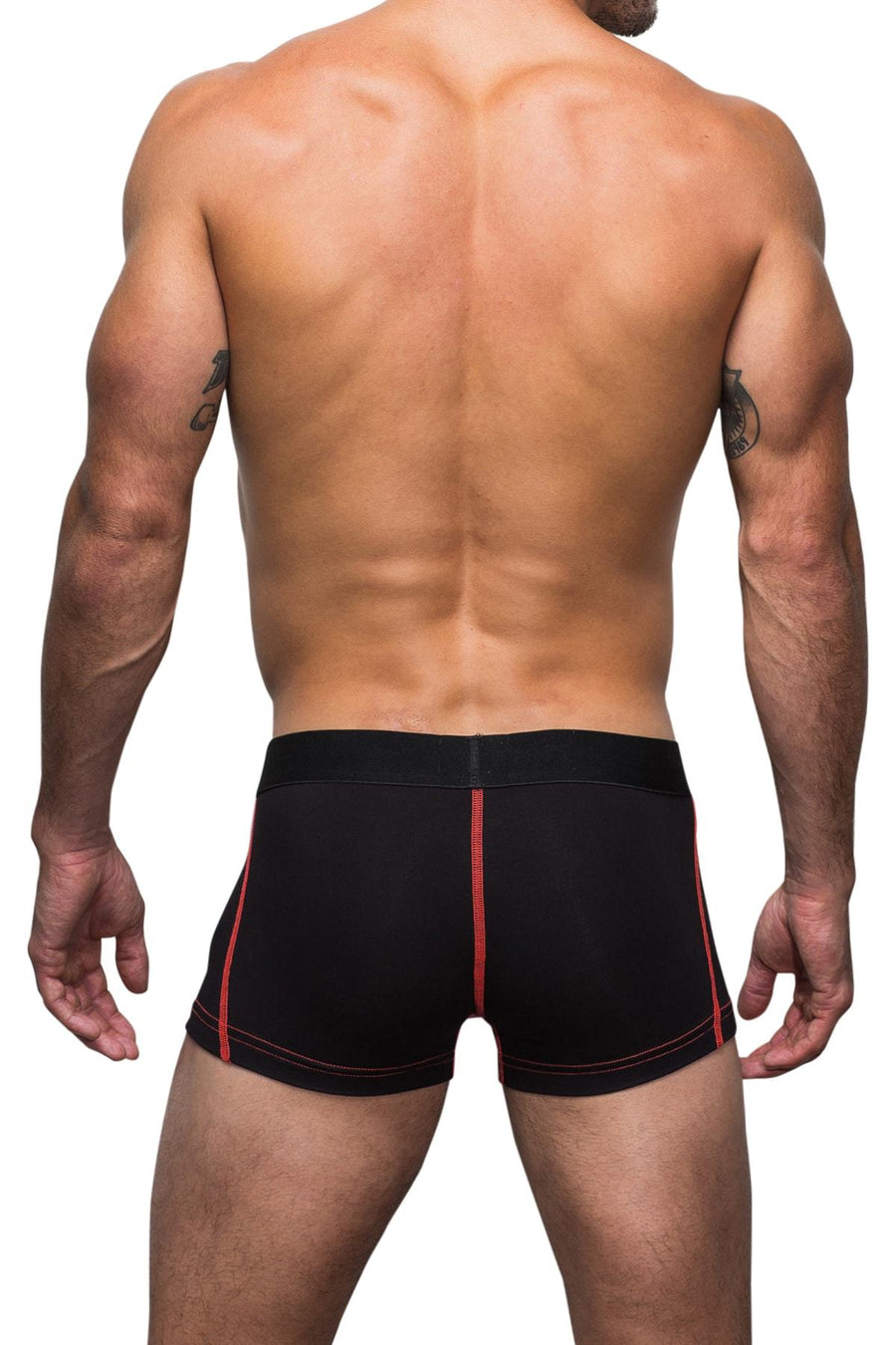 Marco Marco Black & Neon Orange Stitched Boxer Brief