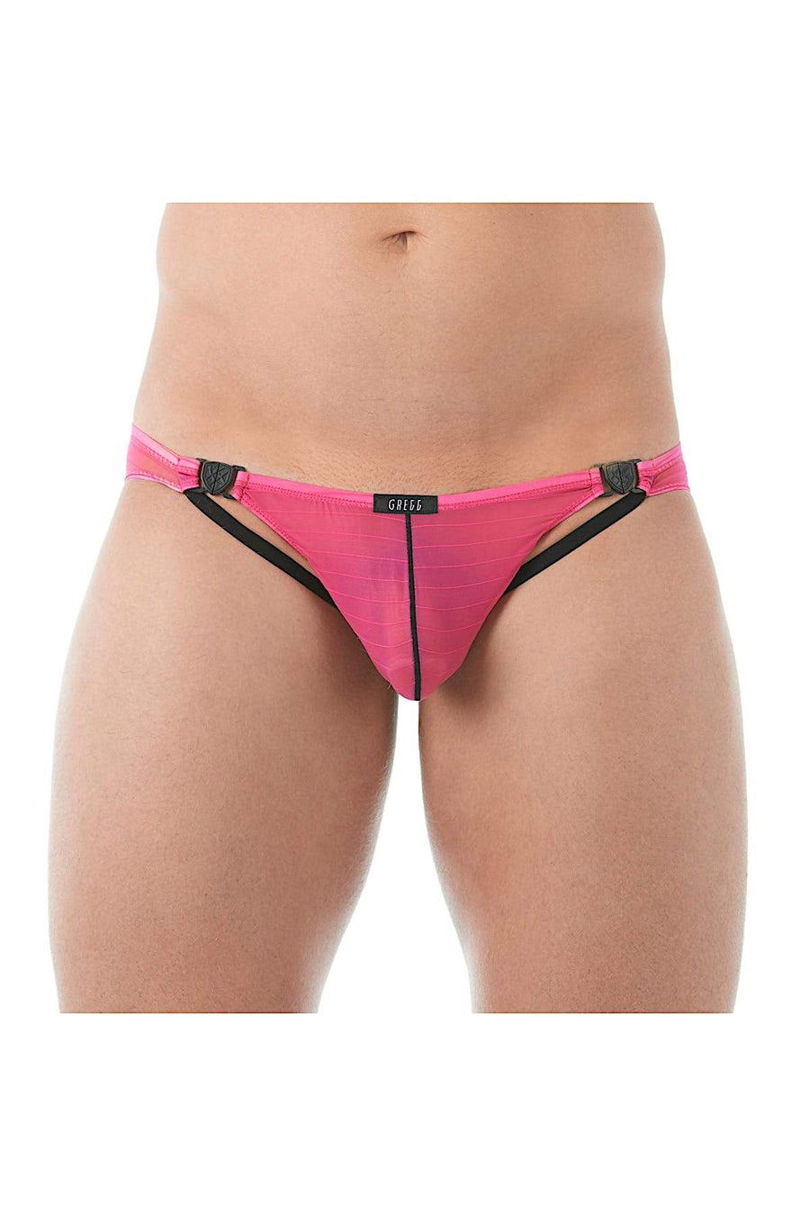 Gregg Homme Pink Mesh Suspender C-Ring Brief