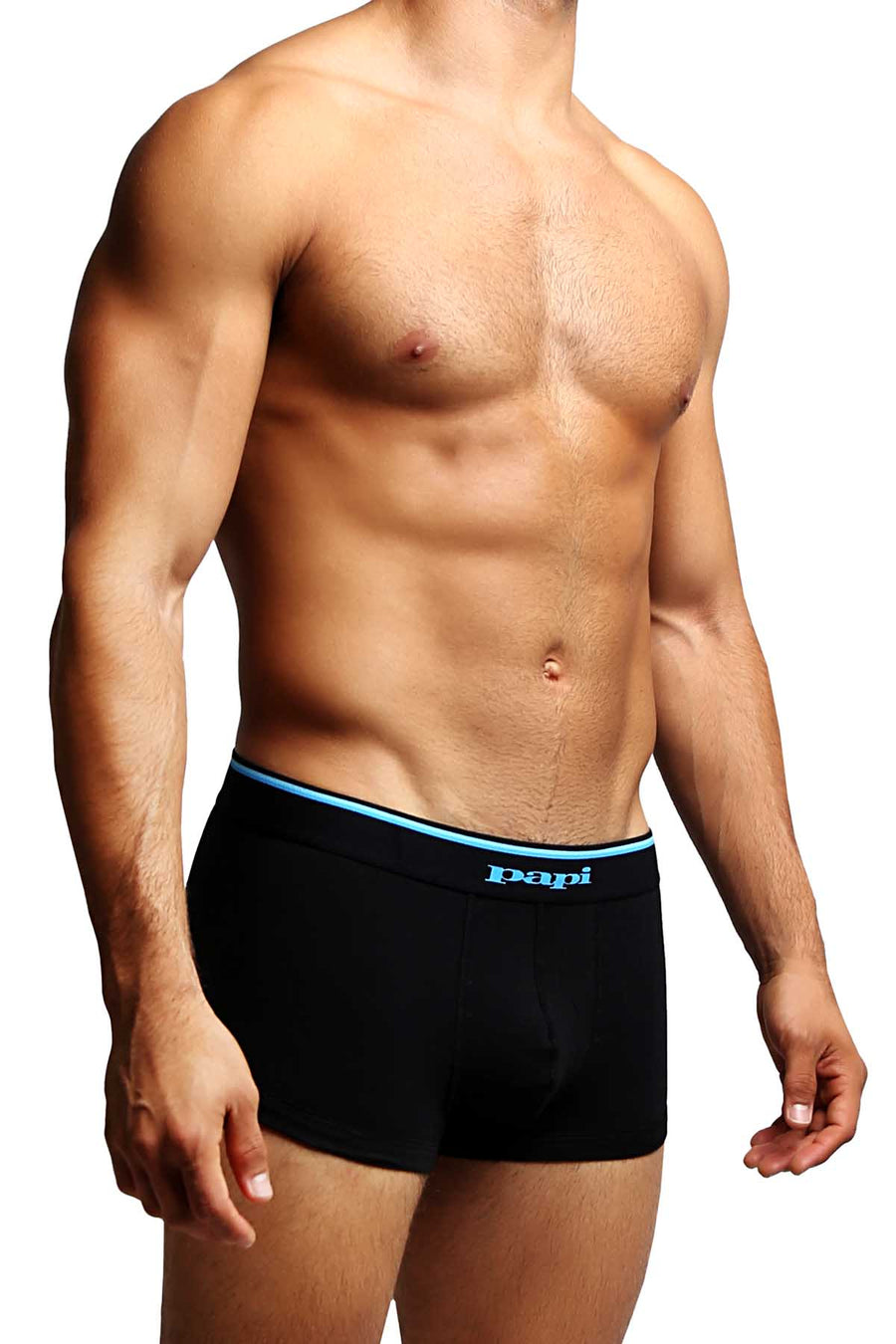 2-Pack Papi Black & Light Blue Solid Stretch Brazilian Trunks