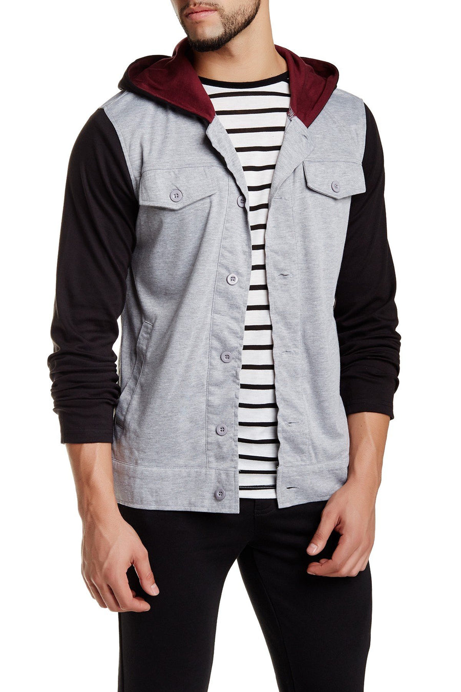 Zutoq Grey & Black Zudlow Hoodie Jacket