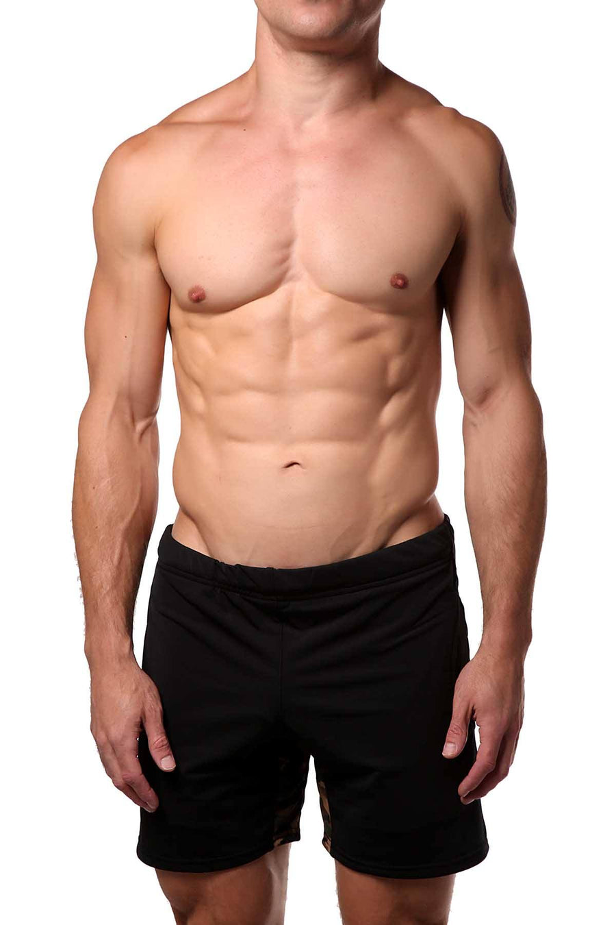 Freedom Reigns Black/Green-Camo Combat Short