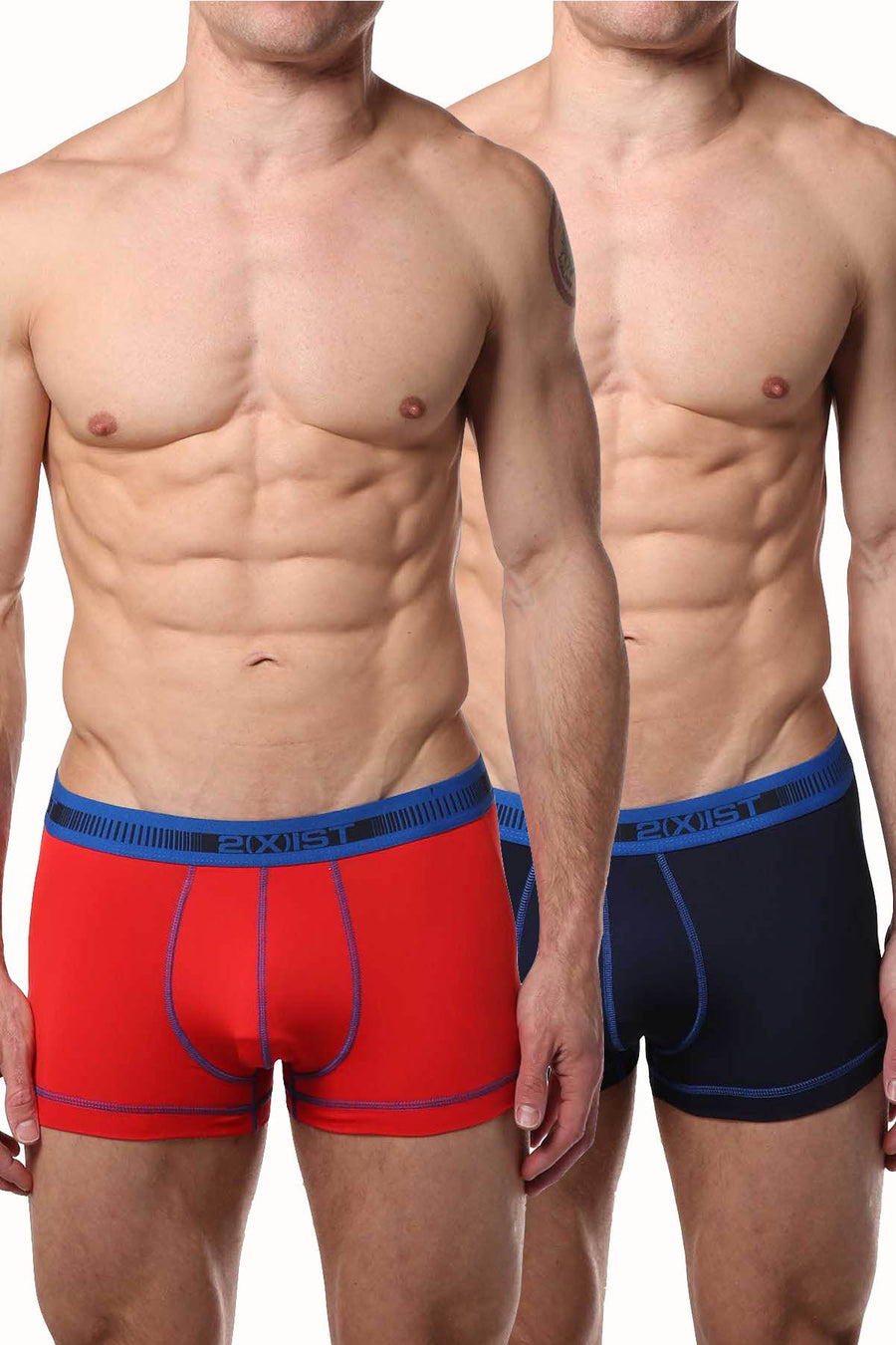 2(X)IST Flame & Navy Performance Cotton Trunk 2-Pack