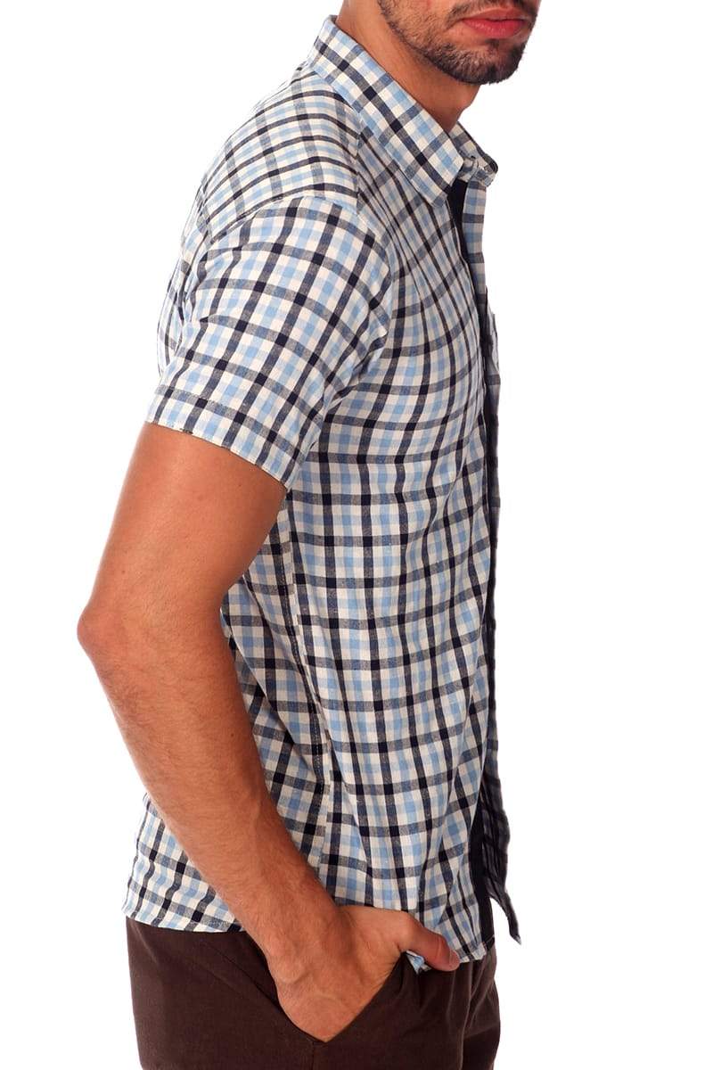 Something Strong Blue Something Potent Button-Up