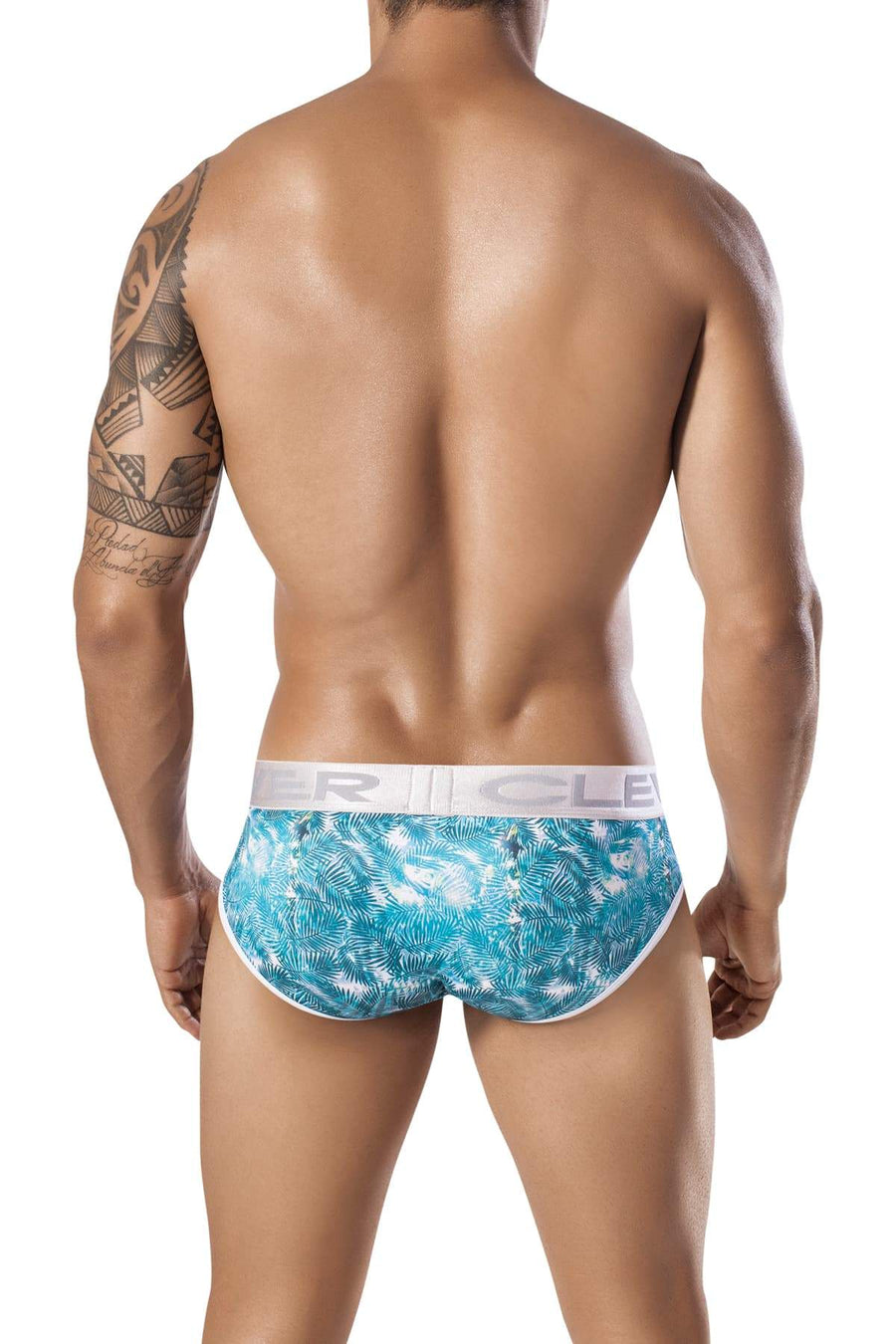 Clever Green Wheat Spikes Piping Brief