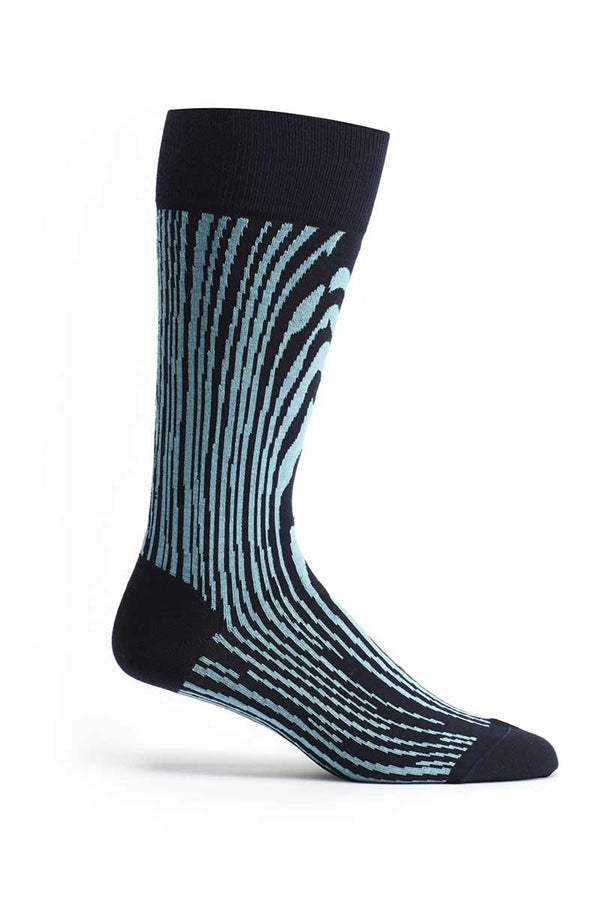 Ozone Navy Dual Grain Crew Sock