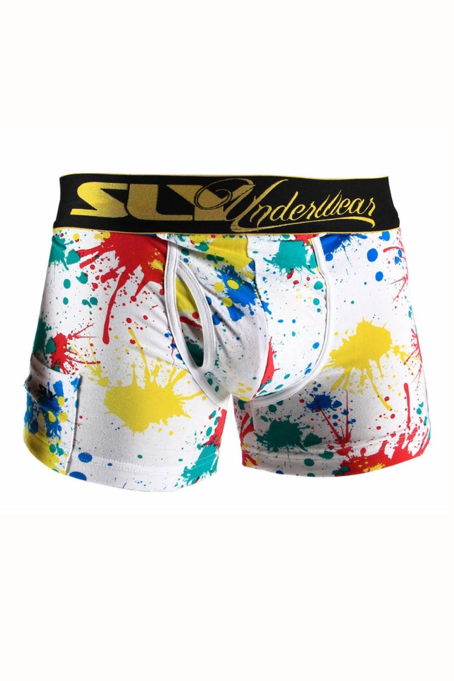 Sly White Splatter Boxer Brief