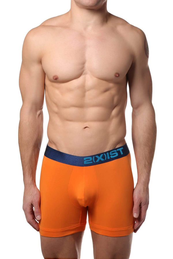 2(X)IST Orange & Blue Electric Cotton Boxer Brief