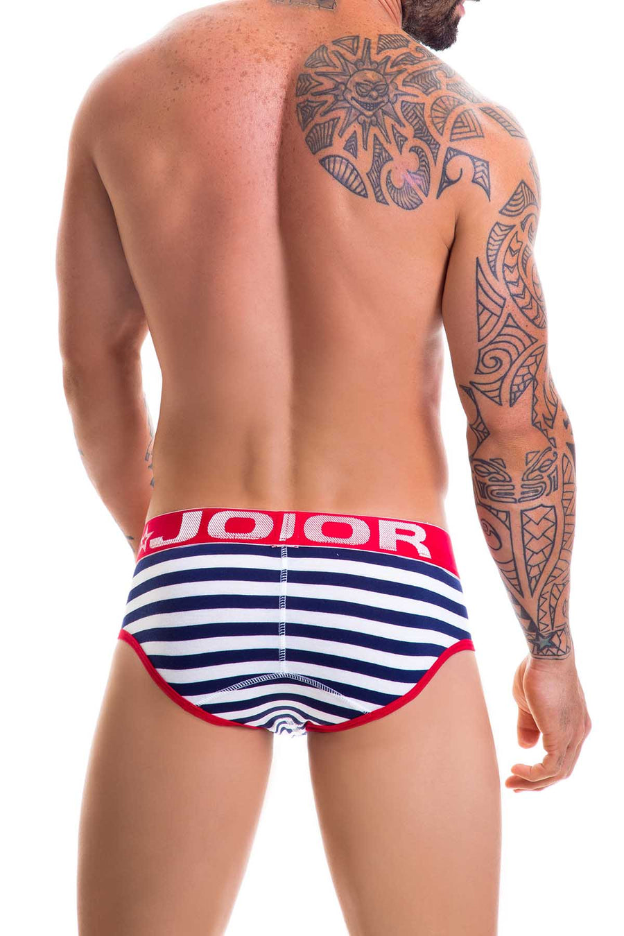 Jor Navy-Stripe Brief