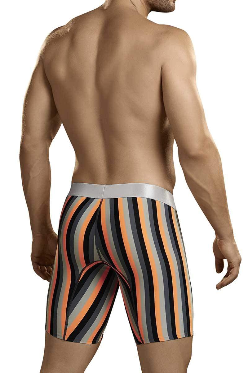 Hawai Orange Neon Stripe Long Boxer Brief