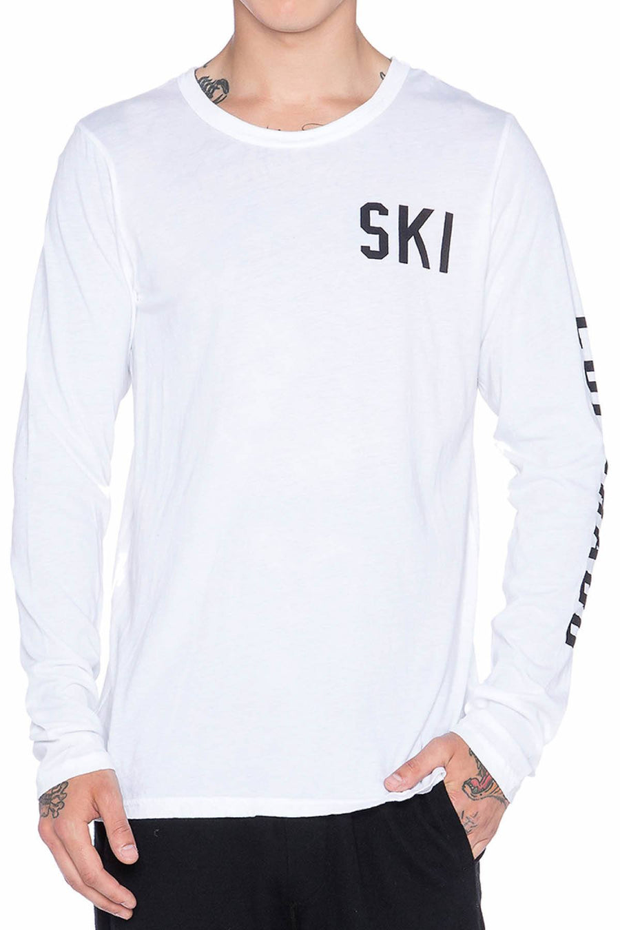 Rxmance Unisex White Ski Long Sleeve Tee