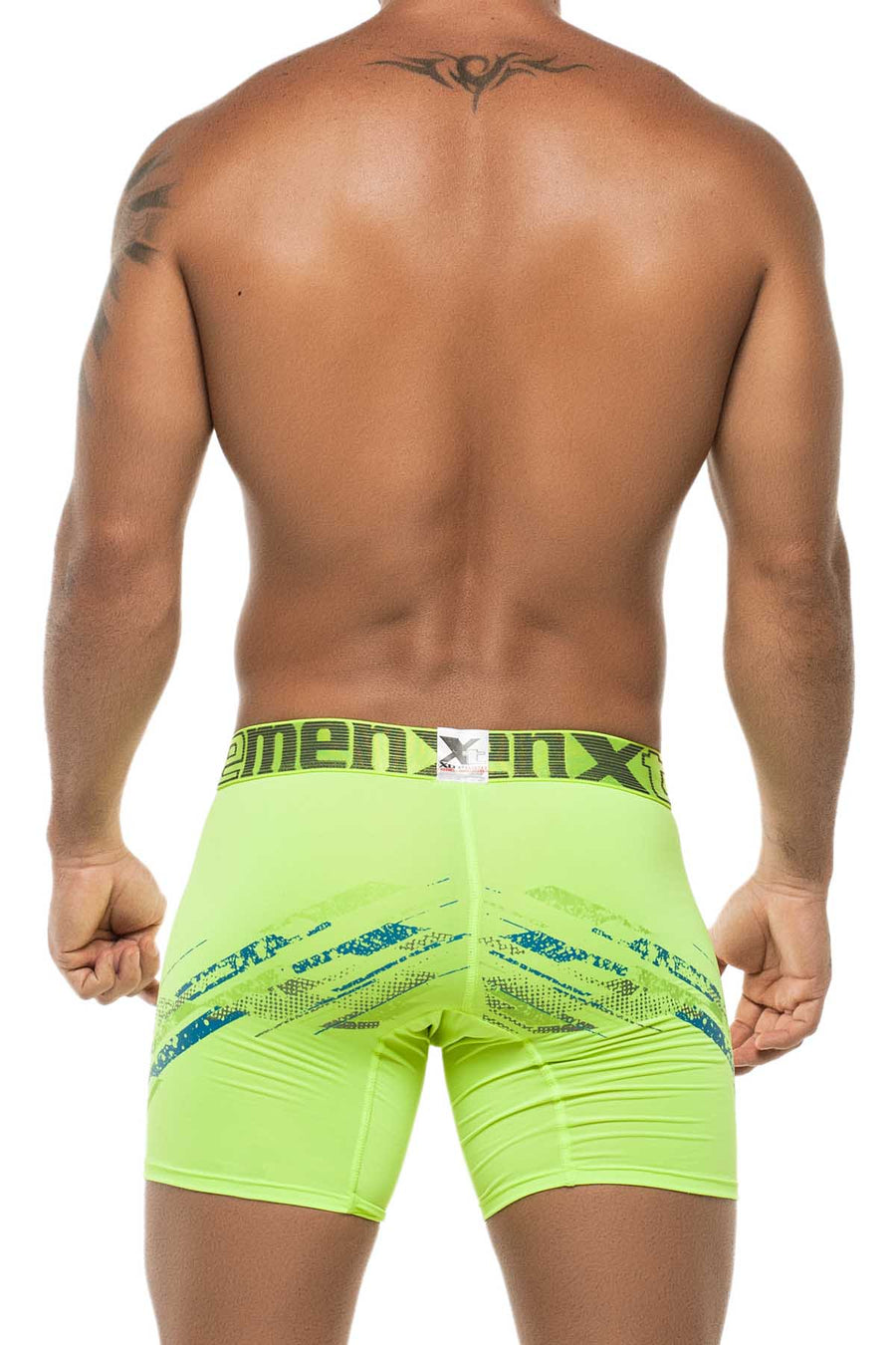 Xtremen Green Craquel Boxer Brief