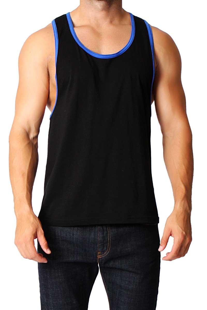 Timoteo Black & Royal Blue Freedom Tank