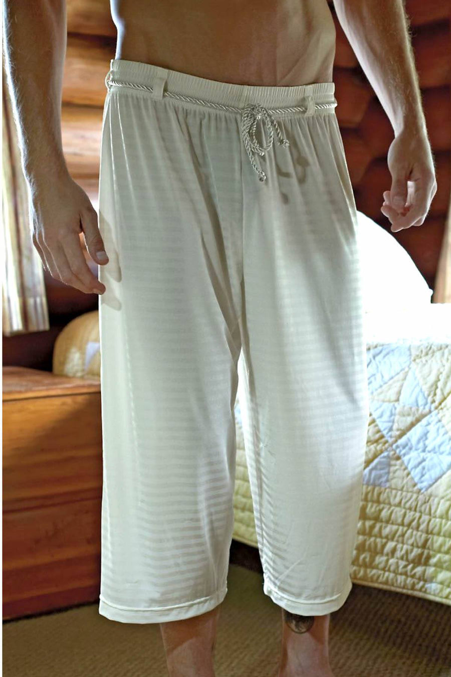 P.O.V. Ivory Cropped Toga Pant