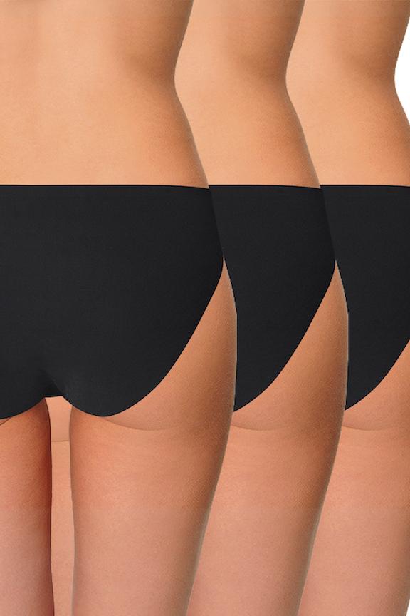 AQS Tropical-Black Laser Cut Bikini Brief 3-Pack