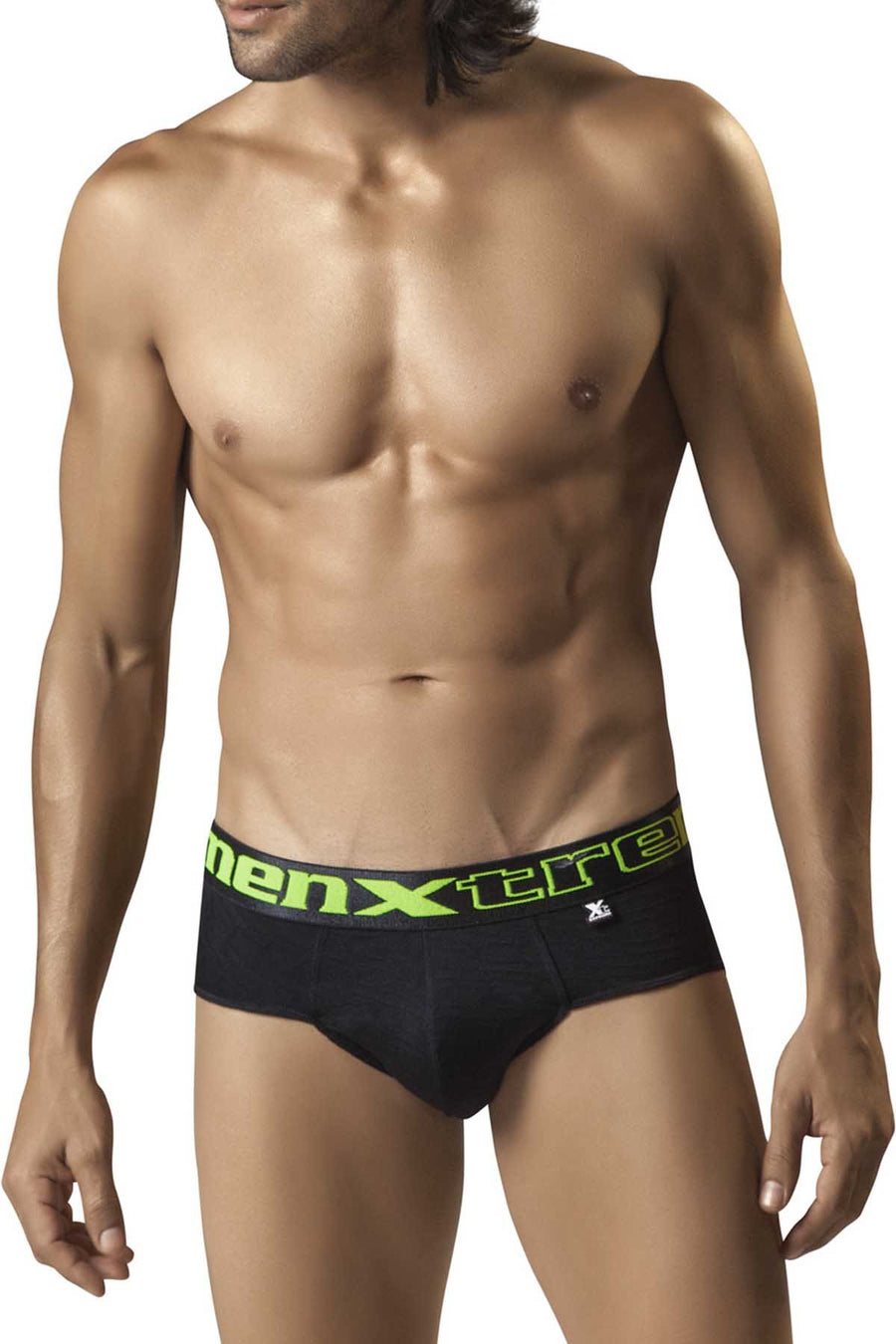 Xtremen Black Microfiber Jacquard Brief