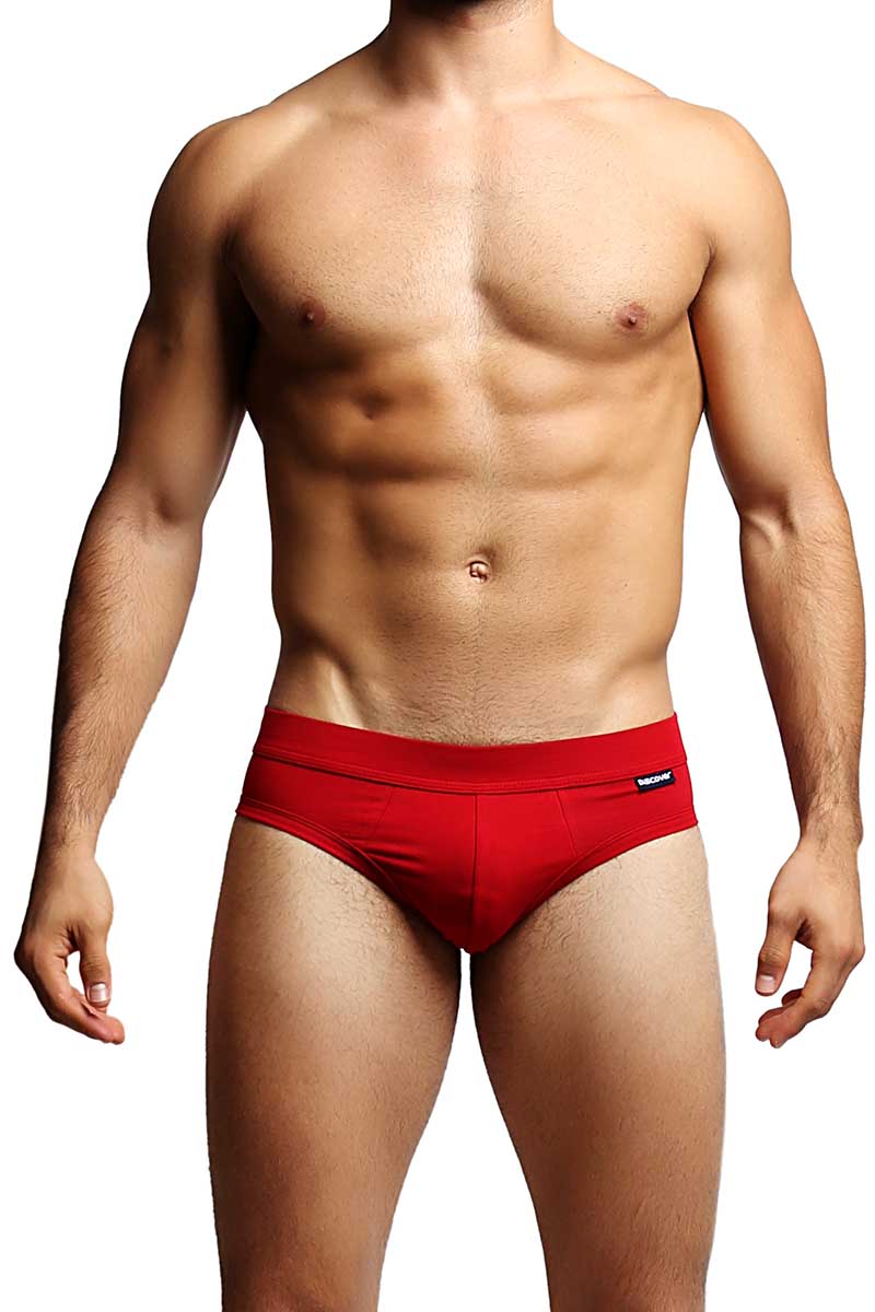 Discover Solid Red Slip Brief