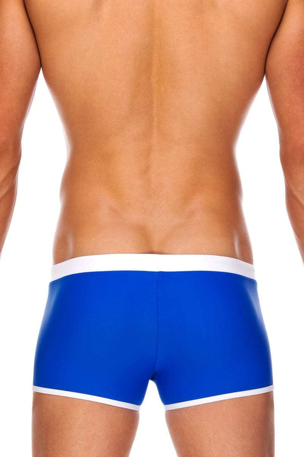 Tribe Cobalt & White Indian Swim Trunk