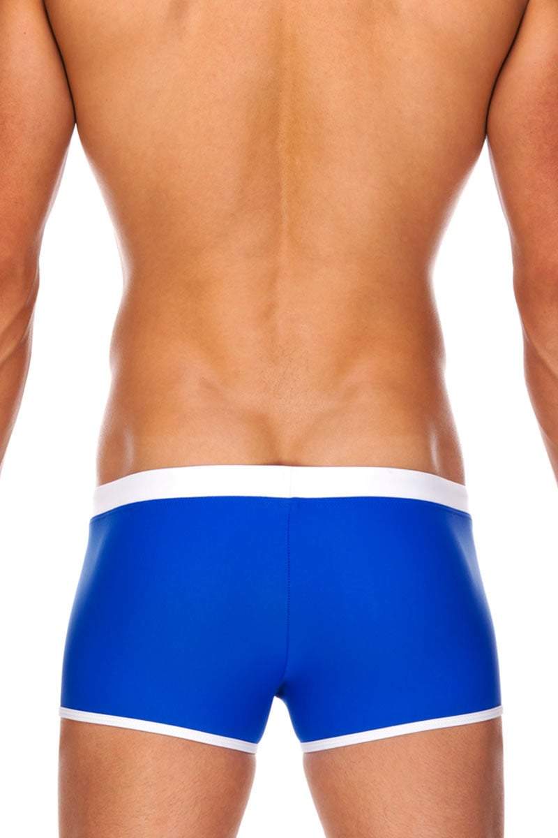 Tribe Cobalt & White Indian Swim Trunk