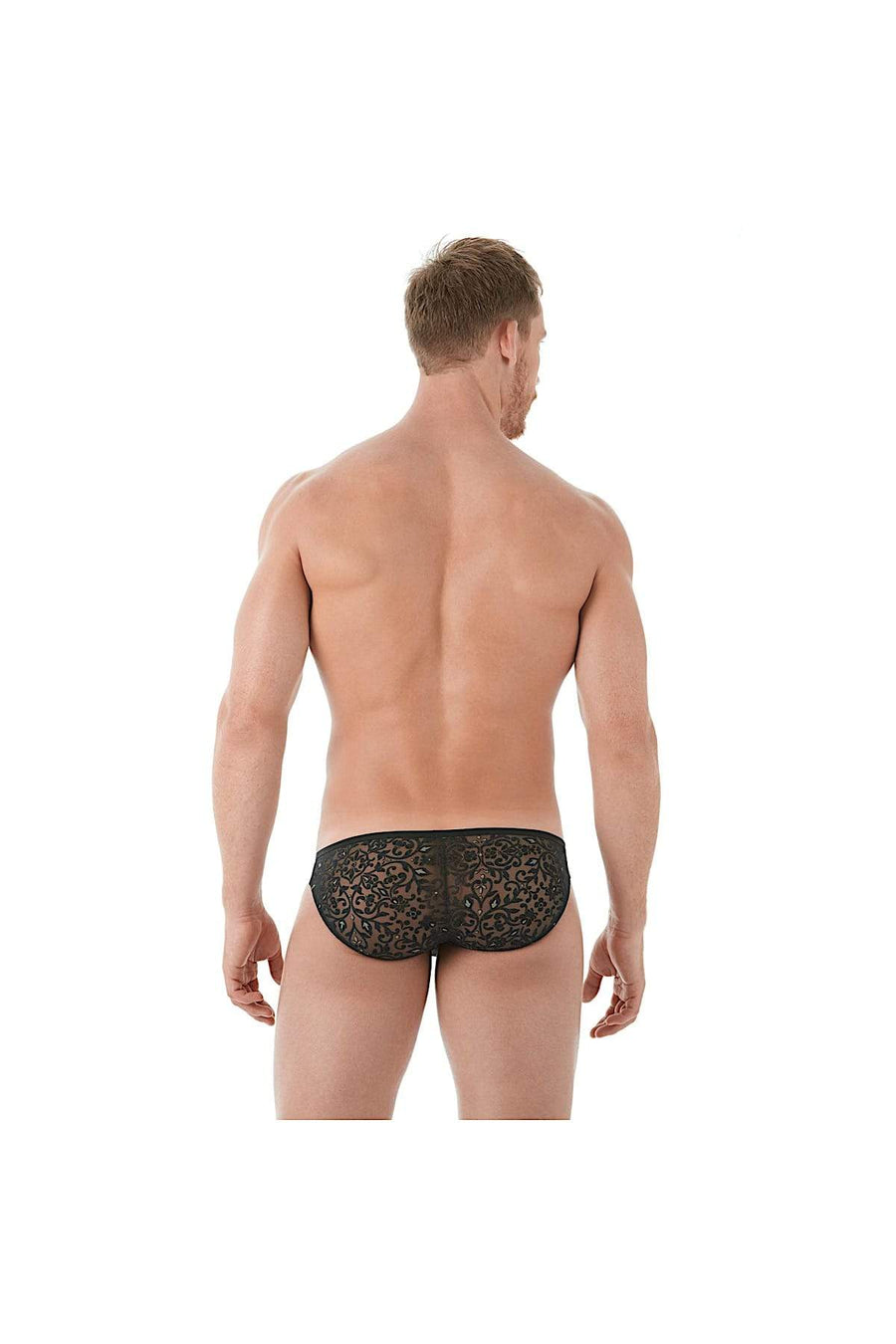 Gregg Homme Floral Burnout Rococo Mesh Brief