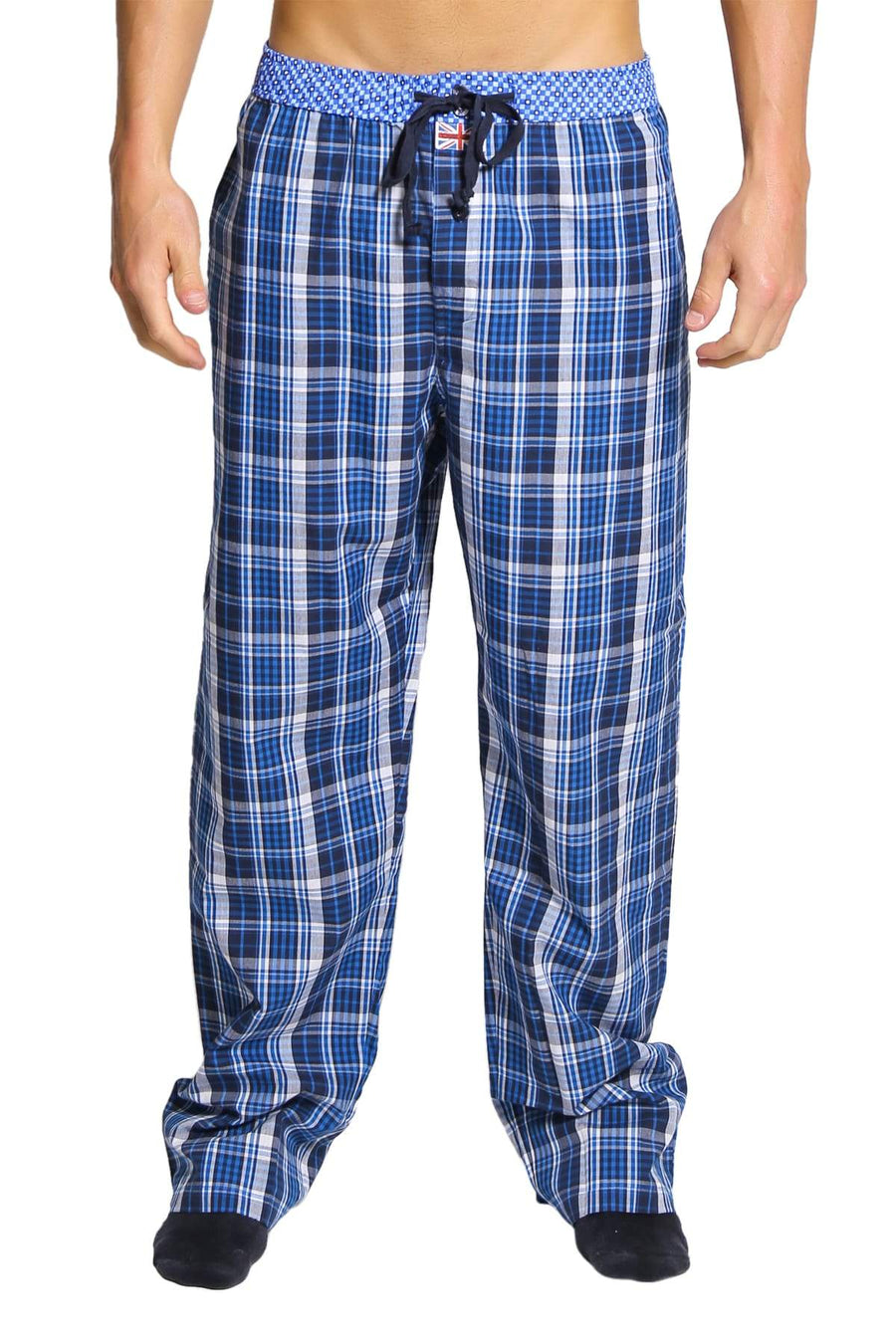 English Laundry Blue Plaid Drawsting Pant