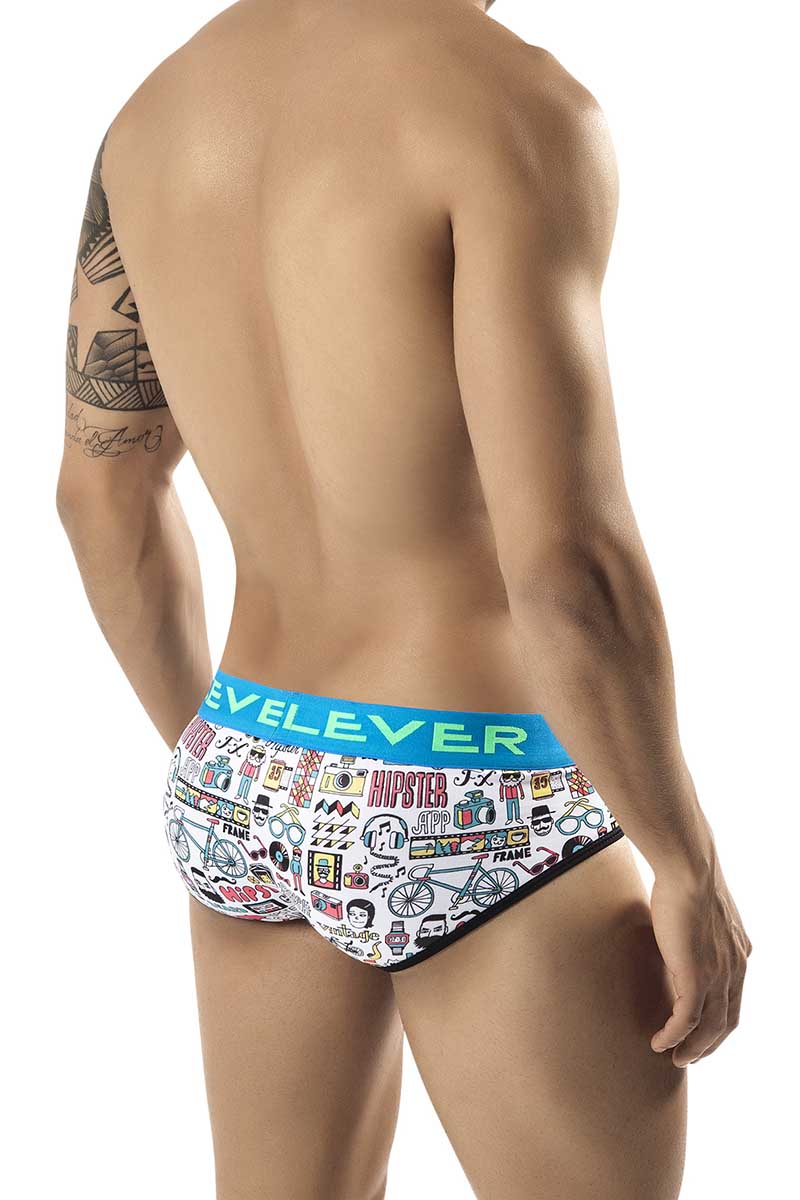 Clever White Hipster Brief