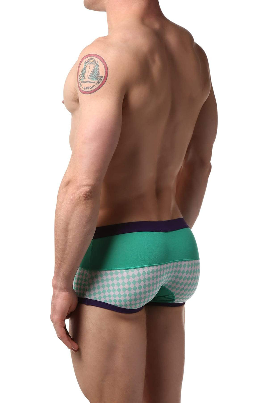 Manview Purple Checkered Trunk